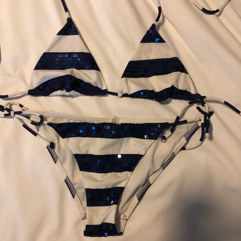 Victoria’s Secret Blue/White Sequin Bikini